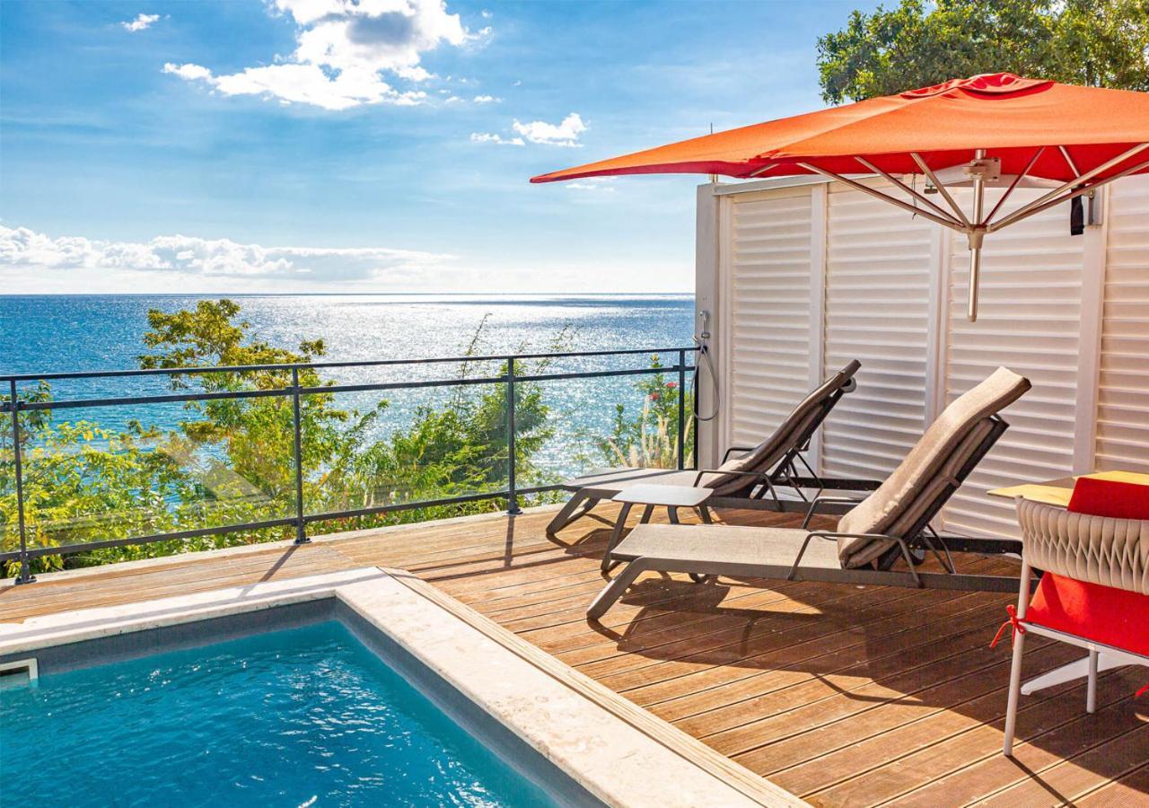 Les Galets Rouges Lodges & Spa Bouillante Bagian luar foto